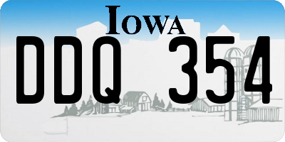 IA license plate DDQ354