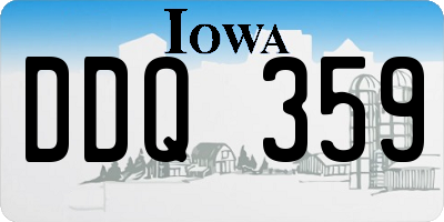 IA license plate DDQ359