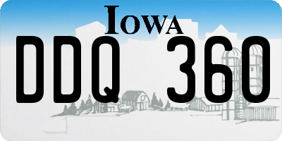 IA license plate DDQ360