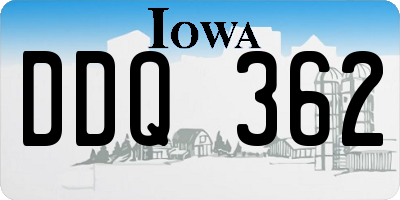 IA license plate DDQ362