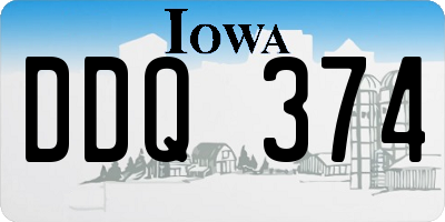 IA license plate DDQ374