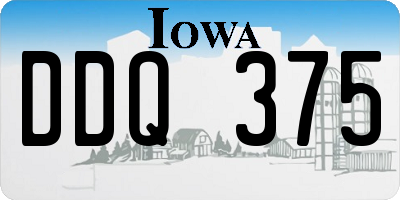 IA license plate DDQ375