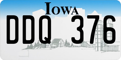 IA license plate DDQ376
