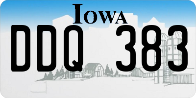 IA license plate DDQ383