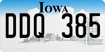 IA license plate DDQ385