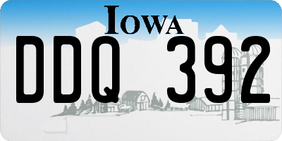 IA license plate DDQ392