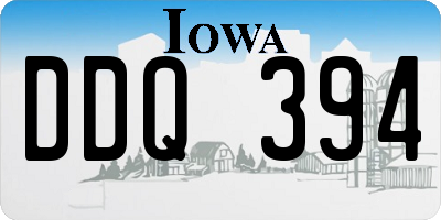 IA license plate DDQ394
