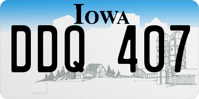 IA license plate DDQ407