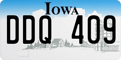 IA license plate DDQ409