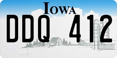 IA license plate DDQ412