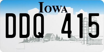 IA license plate DDQ415