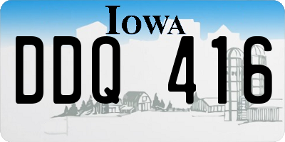 IA license plate DDQ416