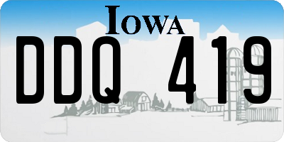 IA license plate DDQ419