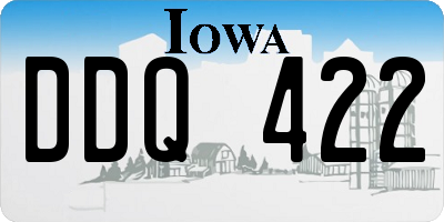 IA license plate DDQ422