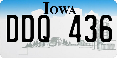 IA license plate DDQ436