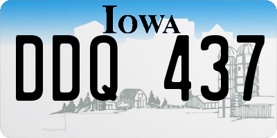 IA license plate DDQ437