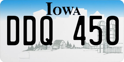 IA license plate DDQ450