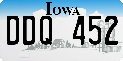 IA license plate DDQ452