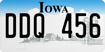IA license plate DDQ456