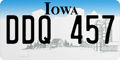 IA license plate DDQ457