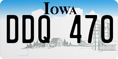 IA license plate DDQ470