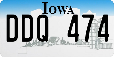 IA license plate DDQ474