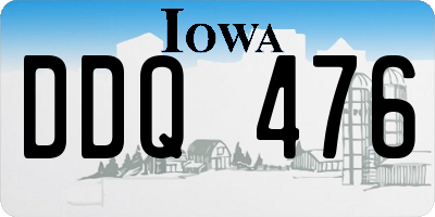 IA license plate DDQ476