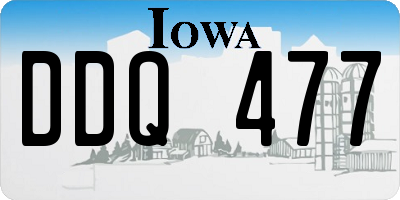 IA license plate DDQ477