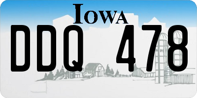 IA license plate DDQ478