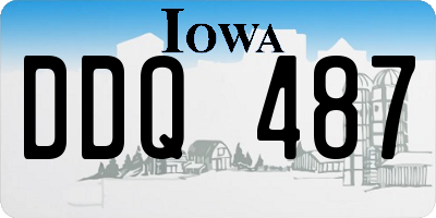 IA license plate DDQ487