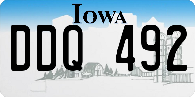 IA license plate DDQ492