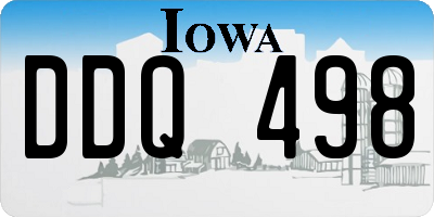 IA license plate DDQ498