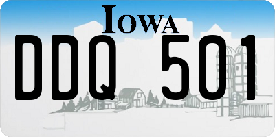IA license plate DDQ501