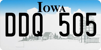 IA license plate DDQ505