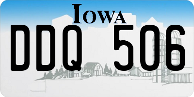 IA license plate DDQ506