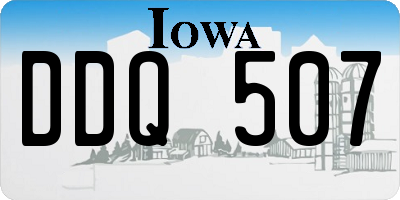 IA license plate DDQ507