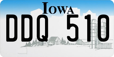 IA license plate DDQ510