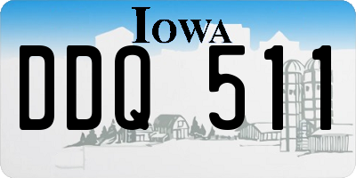 IA license plate DDQ511