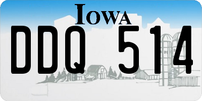 IA license plate DDQ514
