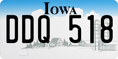 IA license plate DDQ518