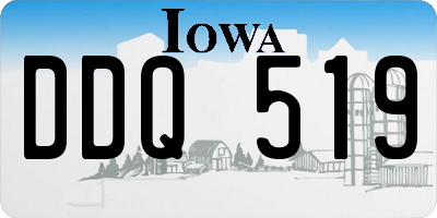 IA license plate DDQ519