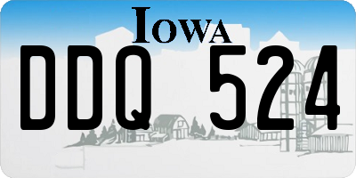 IA license plate DDQ524