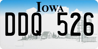 IA license plate DDQ526