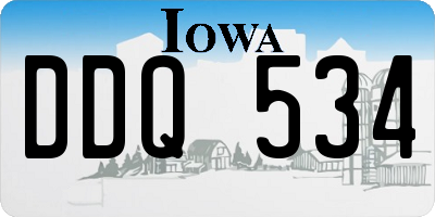 IA license plate DDQ534