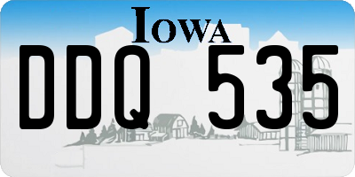IA license plate DDQ535