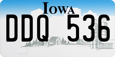 IA license plate DDQ536