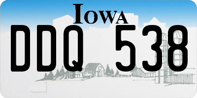 IA license plate DDQ538