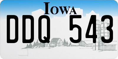 IA license plate DDQ543