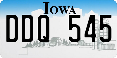 IA license plate DDQ545