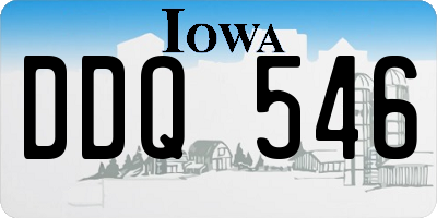 IA license plate DDQ546